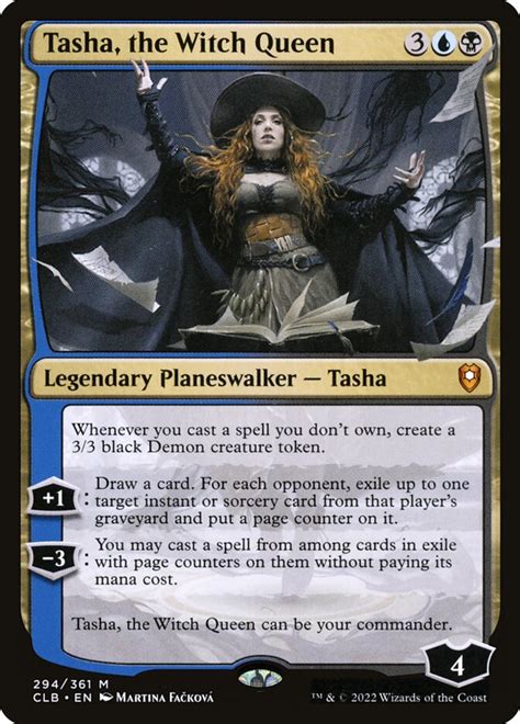 Tasha commanding the witch queen themed deck